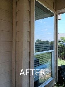 After exterior window cleaning in Austin TX with crystal-clear glass and streak-free shine