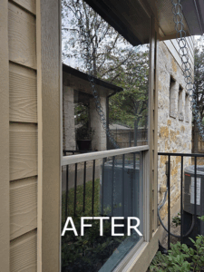 After residential window cleaning in Austin TX leaving glass spotless and streak-free